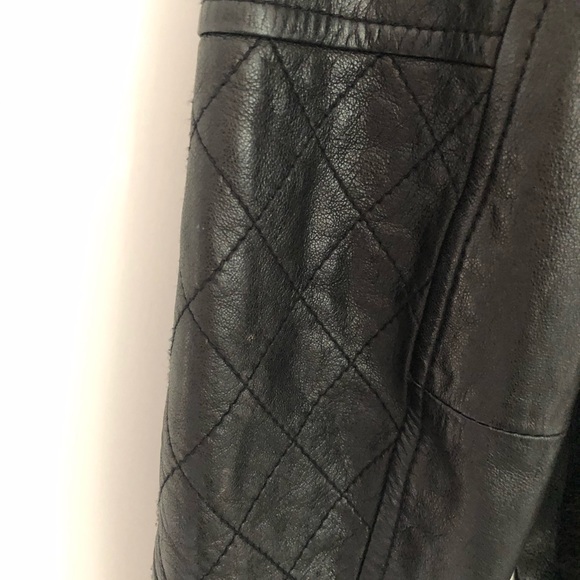 Vince Black Leather Jacket Size Small - Picture 9 of 12